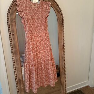 Floral Ruffle Sleeve Dress